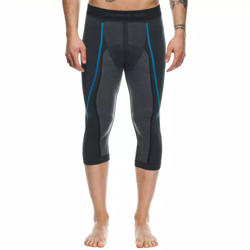 MEN'S MOTORCYCLE TECHNICAL 3/4 UNDERPANTS - BLACK/BLUE - 3
