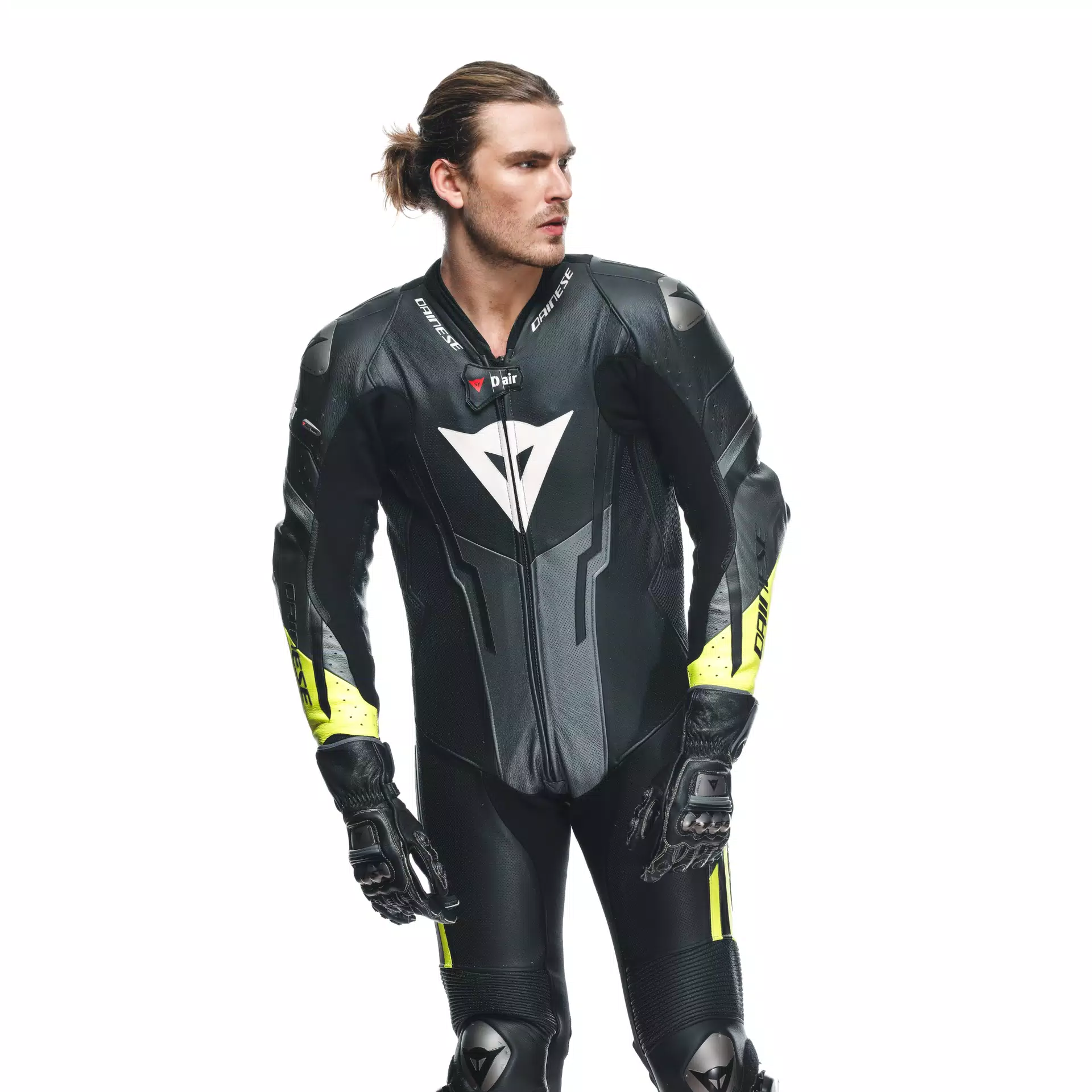 MISANO 3 D-AIR&reg; - MEN'S 1-PIECE MOTORCYCLE PERFORATED LEATHER SUIT WITH AIRBAG