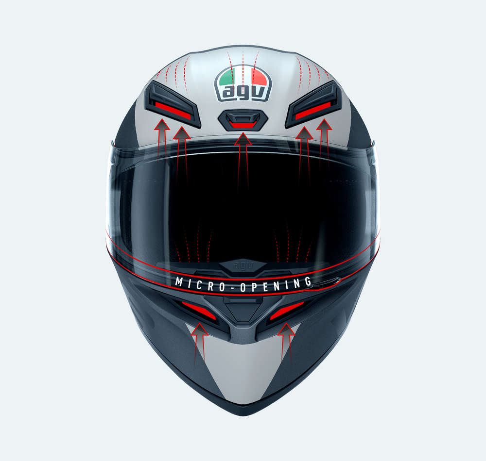 AGV-210281A2I0060 - Casco Integrale AGV K1 Multi Kripton Black