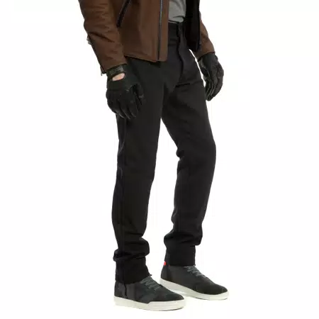 CASUAL SLIM - MEN'S MOTORCYCLE PANTS IN FABRIC - BLACK - 3