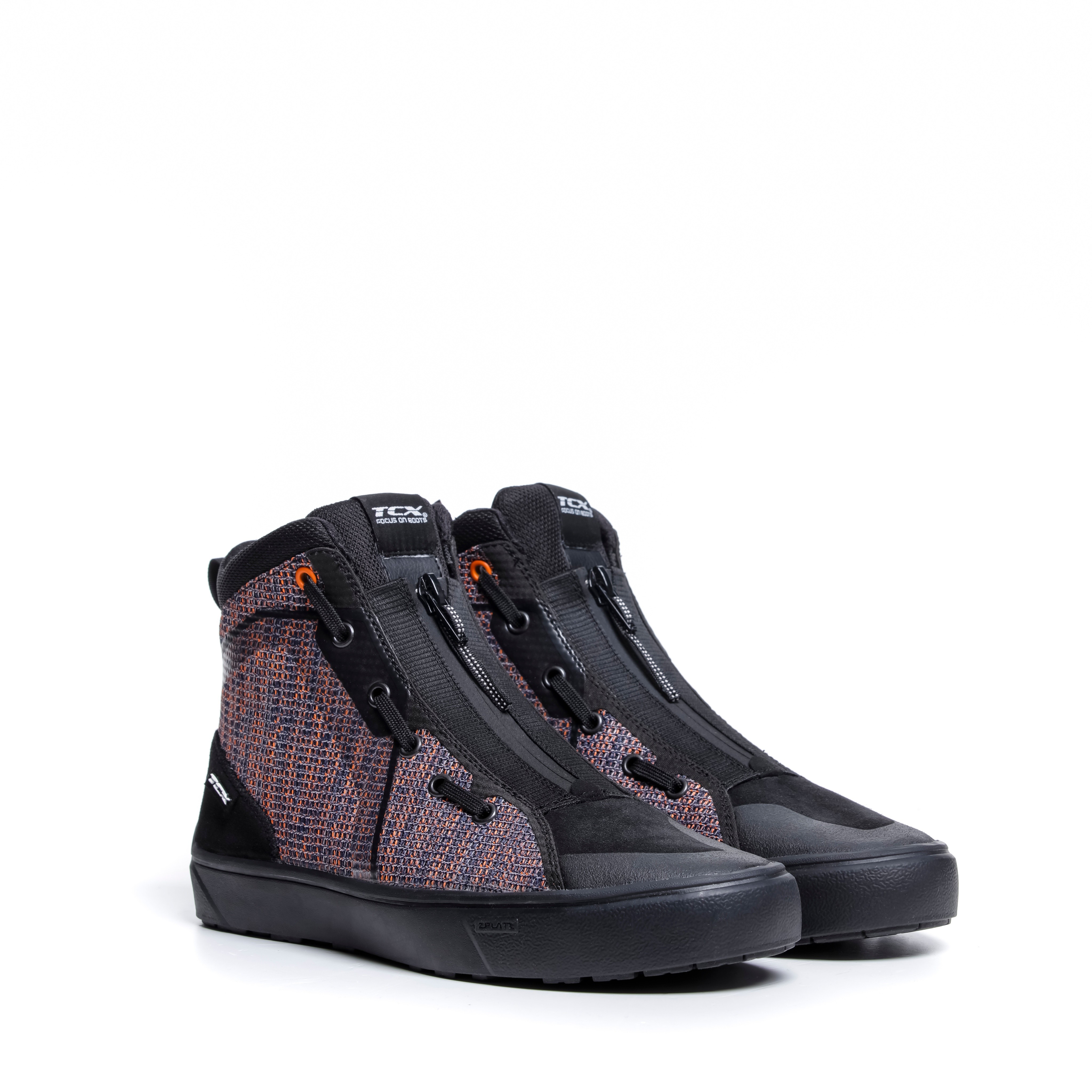 ⭐︎YASU@☆ IKASU AIR MEN'S SUMMER MOTORCYCLE SHOES - BLACK/ORANGE/BLUE | TCX