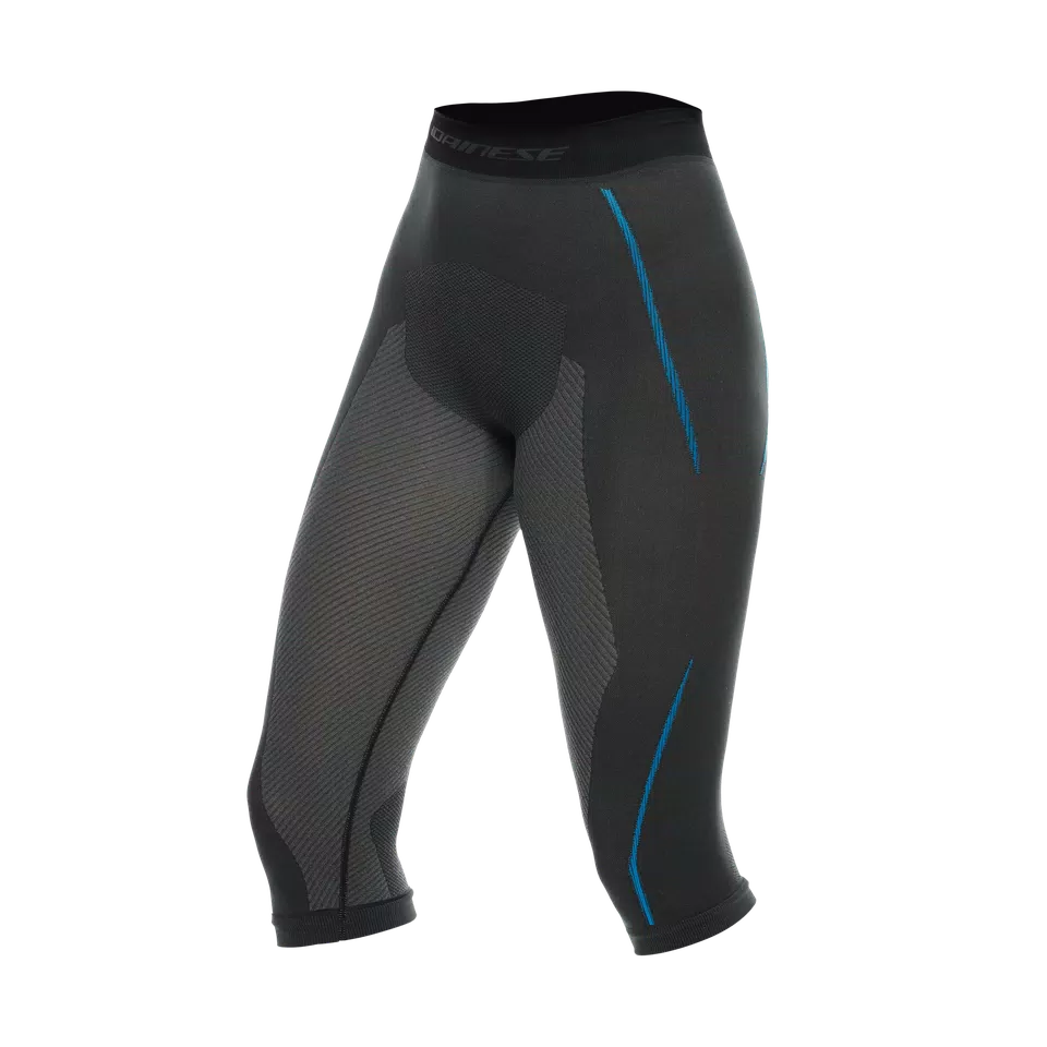 WOMEN'S SKI TECHNICAL BASE LAYER 3/4 PANTS  - BLACK/BLUE - 1
