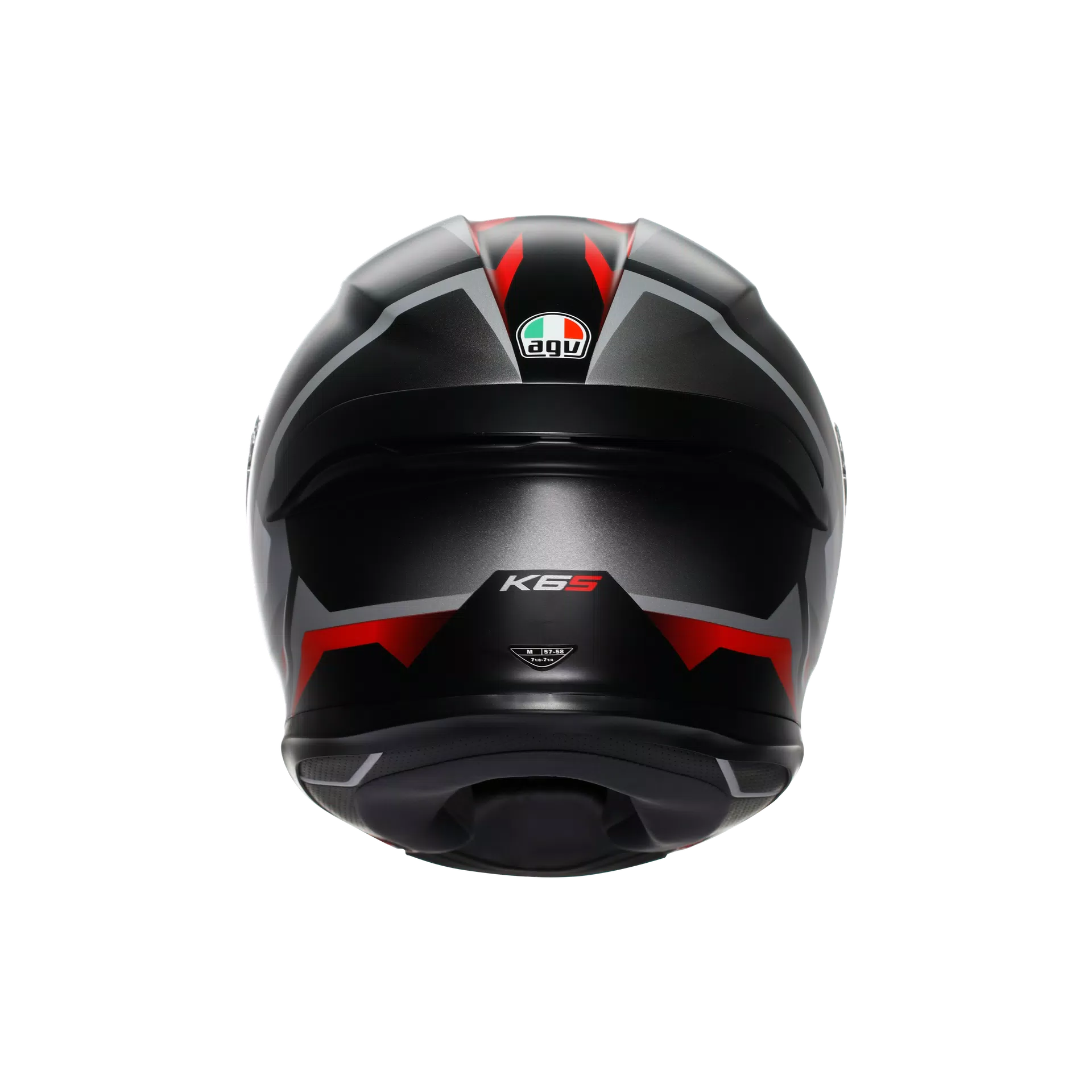 K6 S KARVE MATT BLACK/WHITE/RED - MOTORBIKE FULL FACE HELMET DOT (E2206)