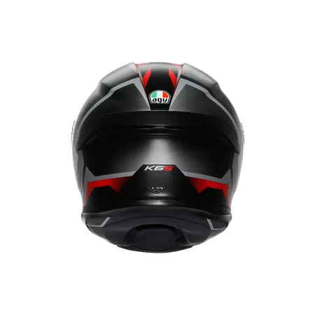 K6 S KARVE MATT BLACK/WHITE/RED - MOTORBIKE FULL FACE HELMET DOT (E2206) -  - 5