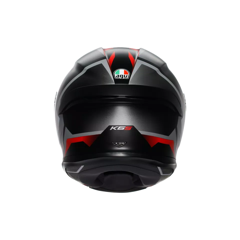 K6 S KARVE MATT BLACK/WHITE/RED - MOTORBIKE FULL FACE HELMET DOT (E2206) -  - 5