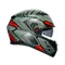 K3 DECEPT MATT BLACK/GREEN/RED - MOTORBIKE FULL FACE HELMET E2206