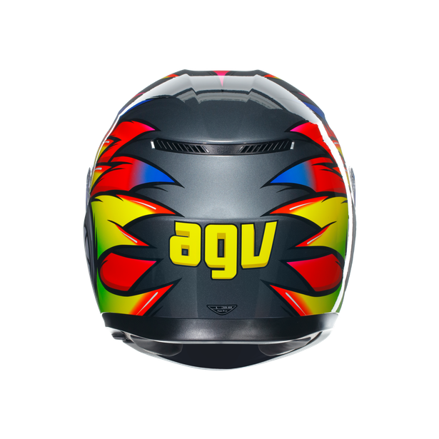 AGV K3 Birdy 2.0 Helmet Gray Yellow Red - Large