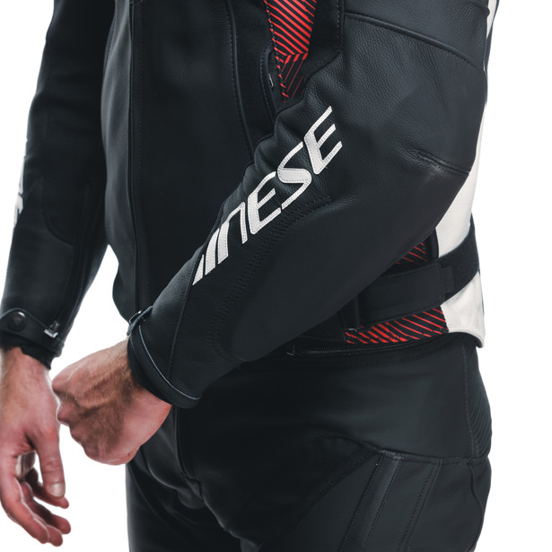 avro-5-giacca-moto-in-pelle-uomo-black-red-lava-white image number 8