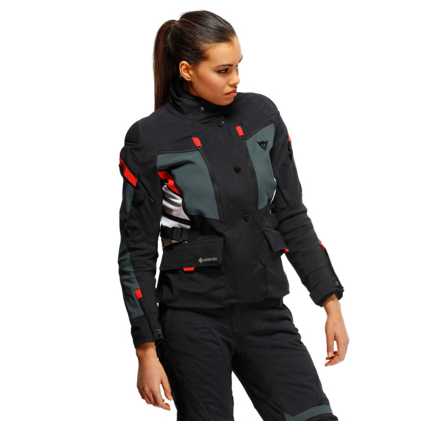 carve-master-3-gore-tex-giacca-moto-impermeabile-donna-black-ebony-lava-red image number 6