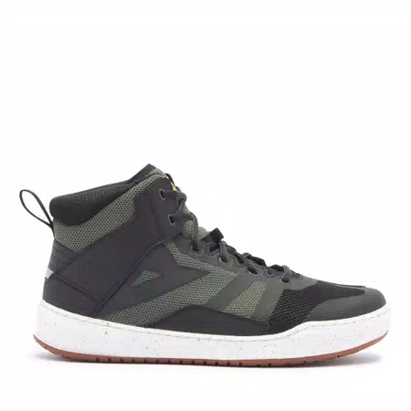 SUBURB AIR - MEN'S SUMMER MOTORCYCLE SHOES IN FABRIC - BLACK/WHITE/ARMY GREEN - 2