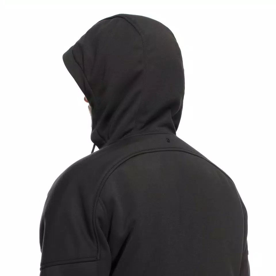 BOVISA - MOTORCYCLE HOODIE FULL-ZIP - BLACK/WHITE - 11