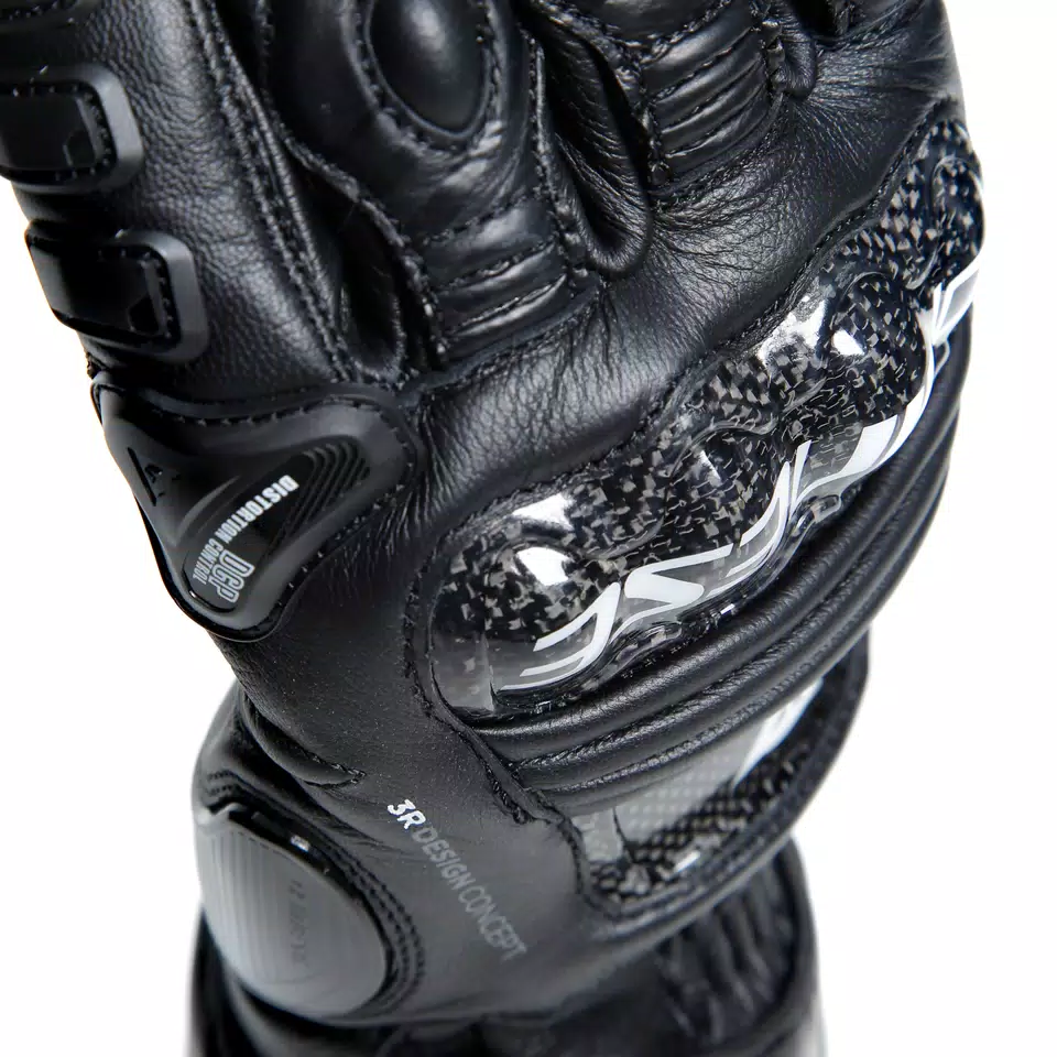 DRUID 4 - MEN'S MOTORCYCLE LEATHER GLOVES - BLACK/BLACK/CHARCOAL-GREY - 14