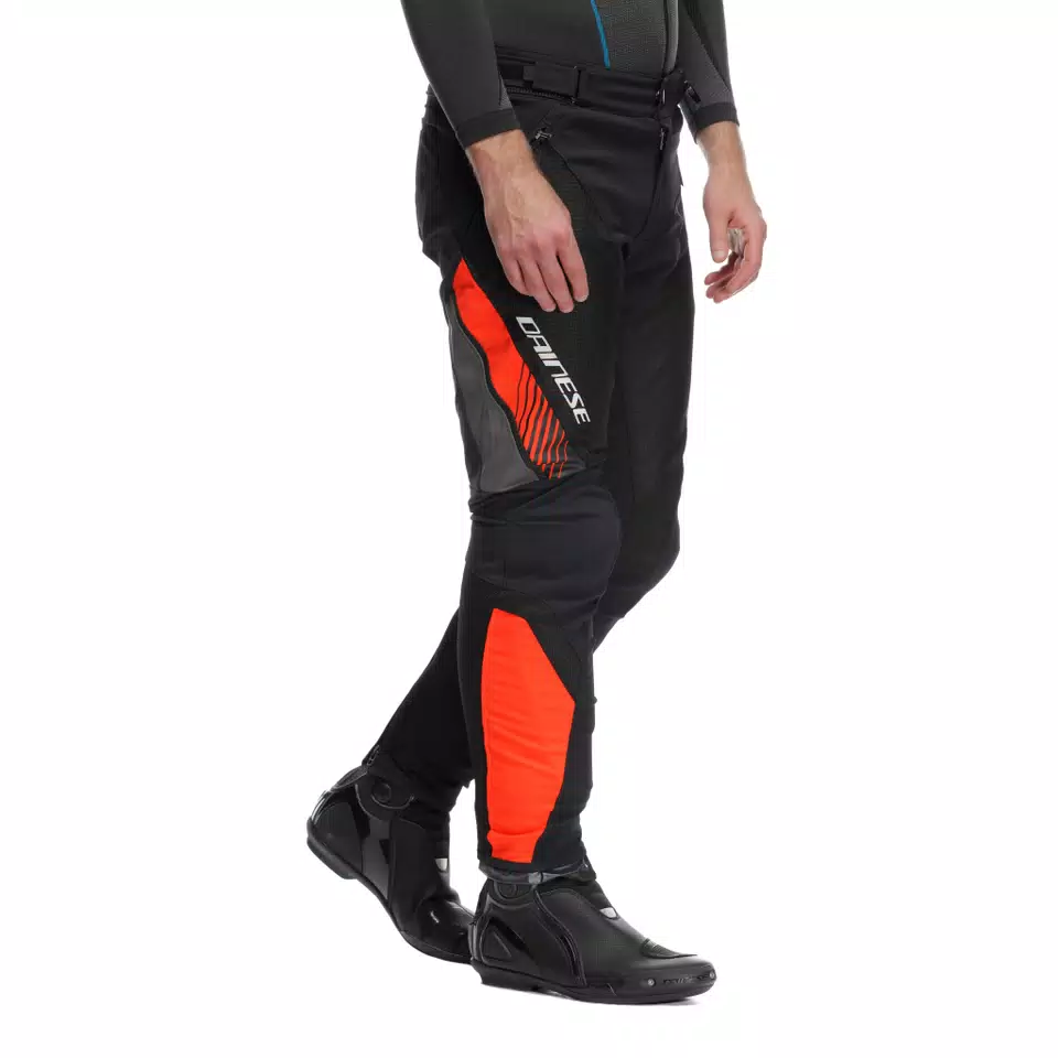 DRAKE 2 AIR ABSØLUTESHELL - MEN'S WATERPROOF MOTORCYCLE SUMMER PANTS - BLACK/RED-FLUO - 5