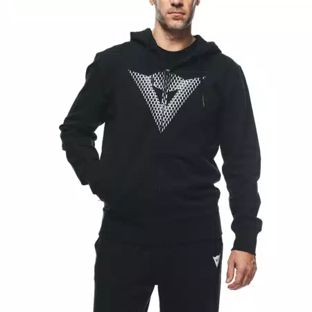 DAINESE LOGO - MEN'S HOODIE - BLACK/WHITE - 5