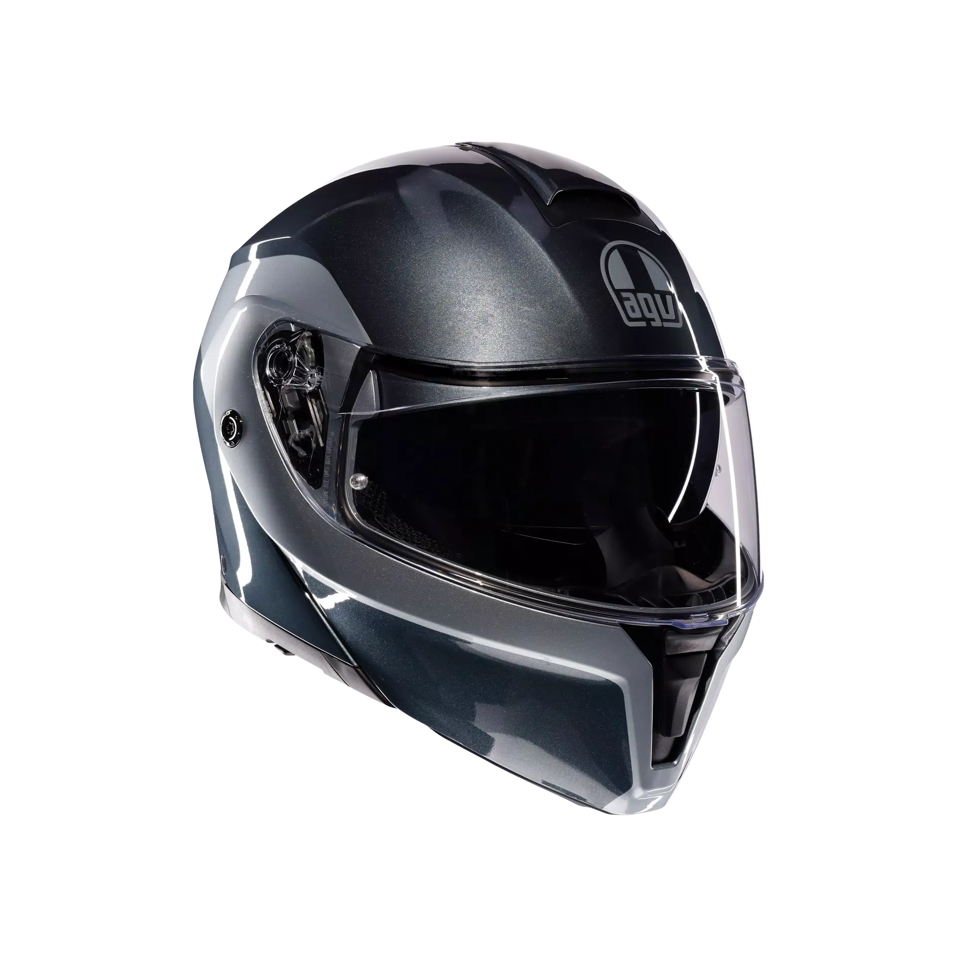 STREETMODULAR LEVICO GREY/SILVER - MOTORBIKE FLIP UP HELMET DOT(E2206)
