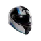 TOURMODULAR STRAY MATT BLACK/GREY/BLUE - MOTORBIKE FLIP UP HELMET E2206