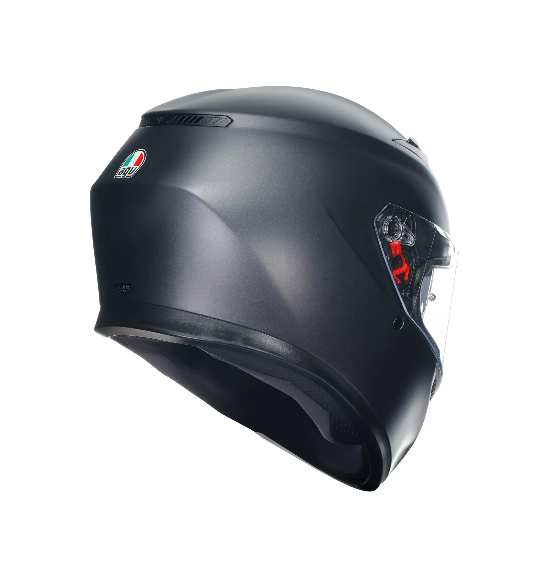 K3 MATT BLACK - MOTORBIKE FULL FACE HELMET E2206