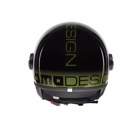 MOMODESIGN FGTR CLASSIC STRIPES BLACK / YELLOW FLUO - JET HELMET WITH VISOR E2206 -  - 5