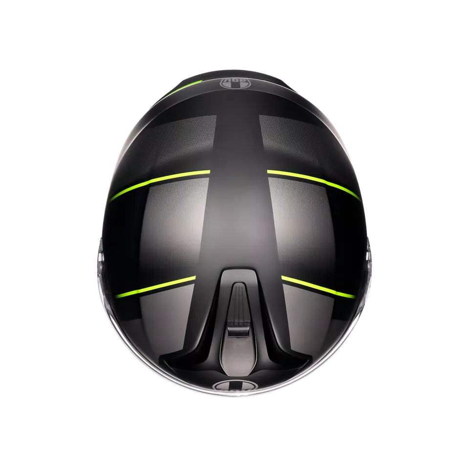 TOURMODULAR PERCEPTION MATT BLACK/YELLOW FLUO - MOTORBIKE FLIP UP HELMET E2206 -  - 7