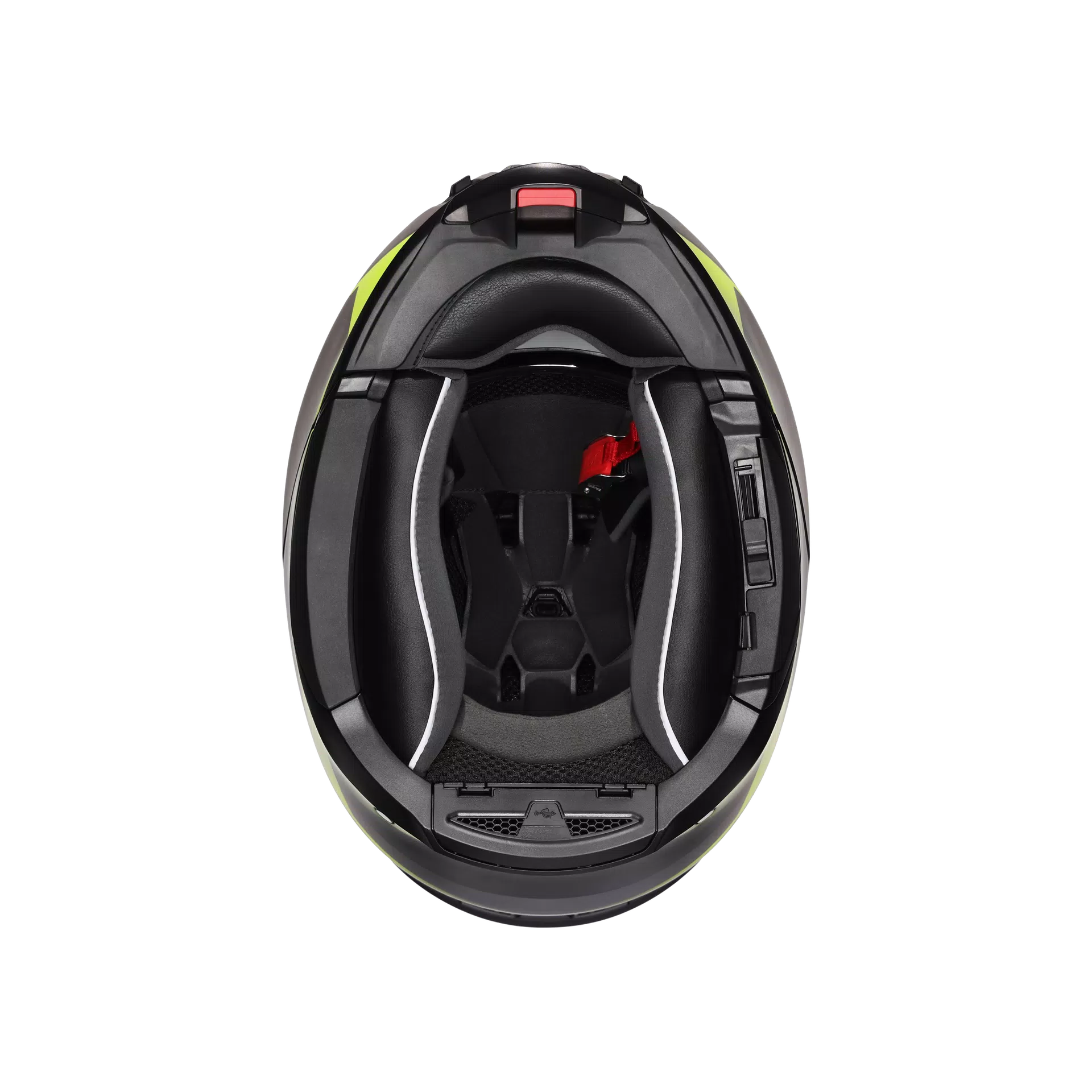TOURMODULAR PERCEPTION MATT BLACK/YELLOW FLUO - MOTORBIKE FLIP UP HELMET E2206