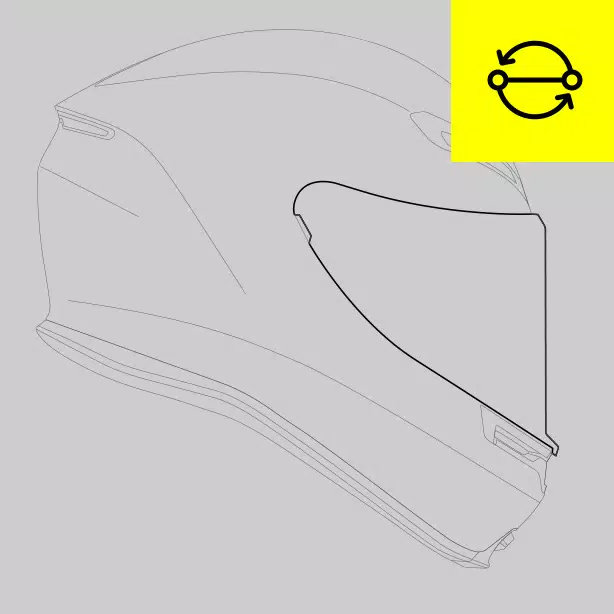 Replacement of the visor trim  SPORT helmets - 0