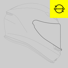 Replacement of the visor trim Sport helmets