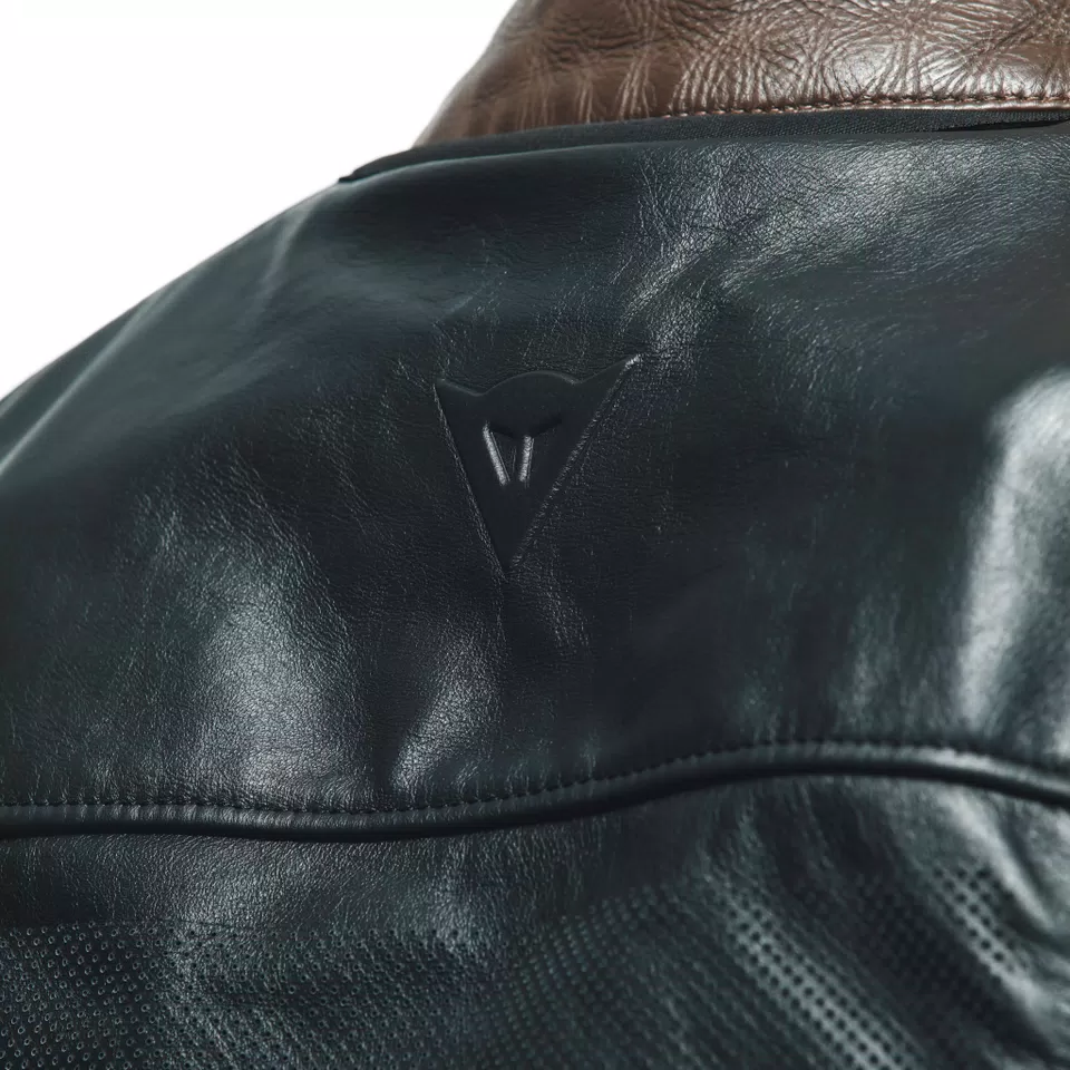 SMART JACKET LEATHER - MEN'S MOTORCYCLE LEATHER VEST WITH INTEGRATED AIRBAG - BLACK - 15