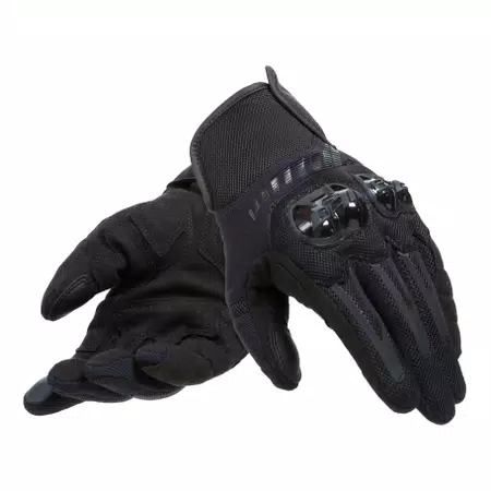 MIG 3 AIR - MEN'S MOTORCYCLE TEXTILE SUMMER GLOVES - BLACK/BLACK - 5