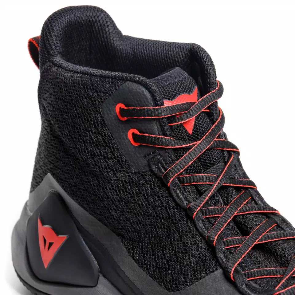 ATIPICA AIR 2 - MEN'S SUMMER MOTORCYCLE SHOES IN FABRIC - BLACK/RED-FLUO - 7