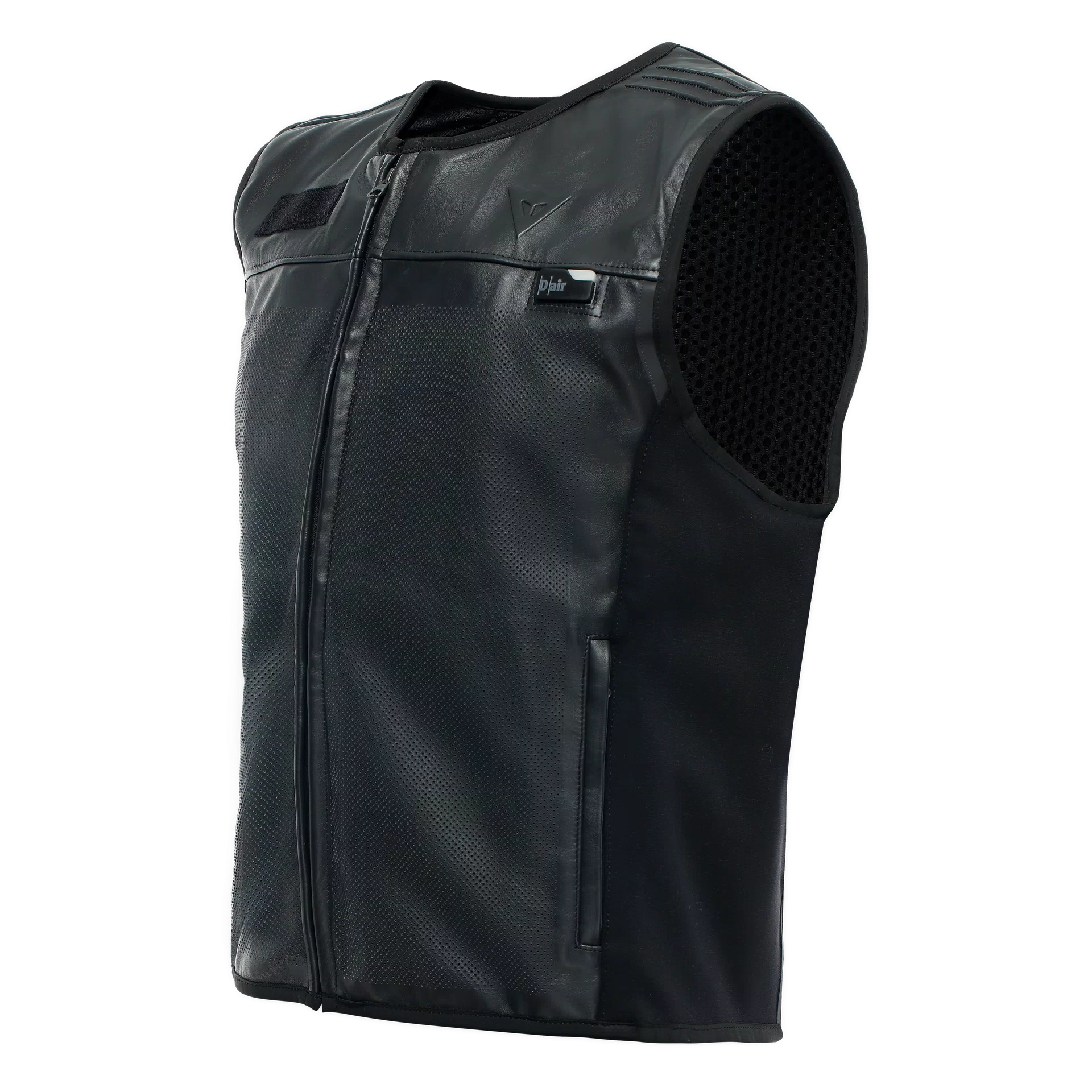 Perforated leather motorcycle vest clearance