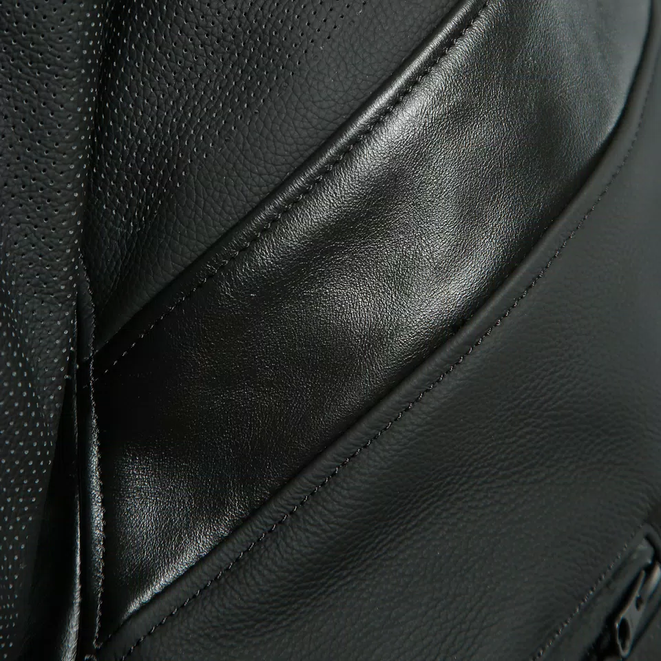 SANTA MONICA LADY LEATHER JACKET PERF. - BLACK - 9