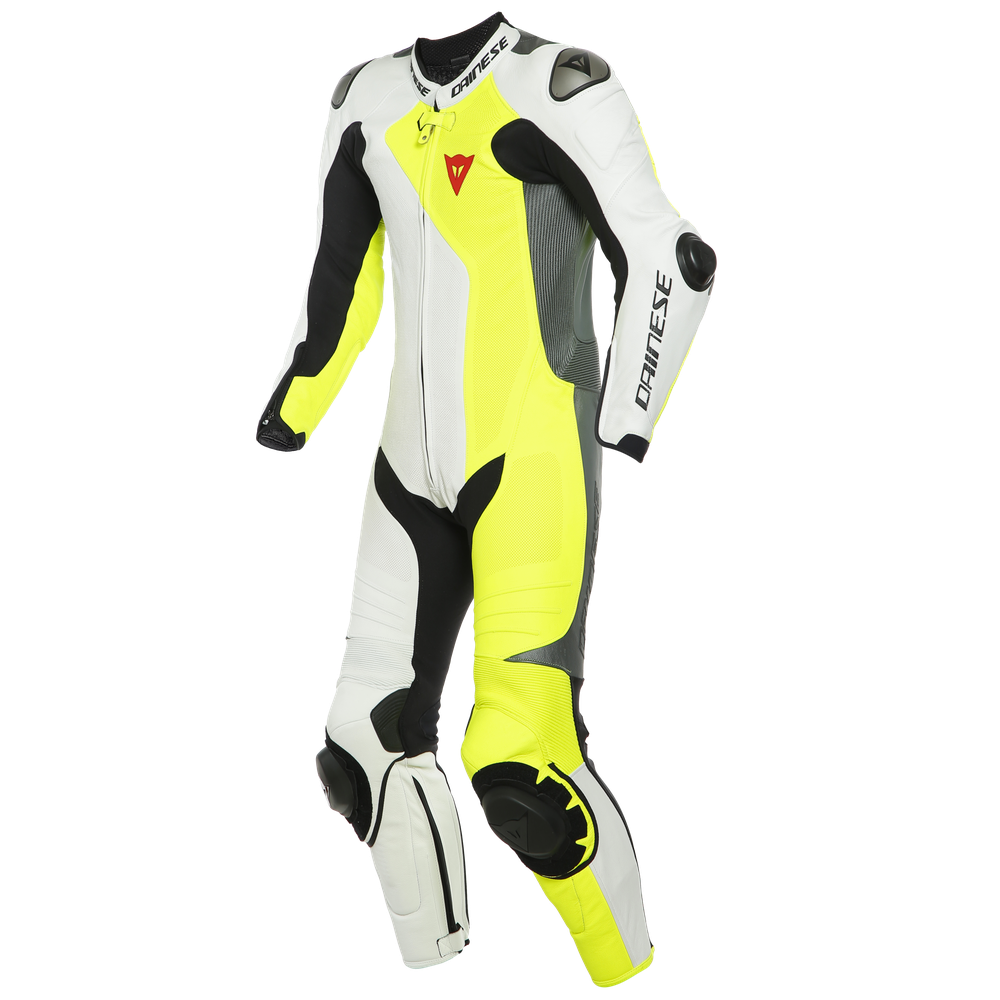 adria-1pc-leather-suit-perf-white-fluo-yellow-anthracite image number 0