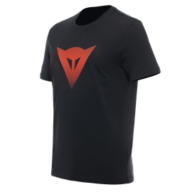 DAINESE T-SHIRT LOGO BLACK/FLUO-RED