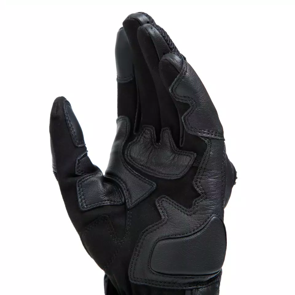 MIG 3 - UNISEX MOTORCYCLE LEATHER GLOVES - BLACK/BLACK - 9