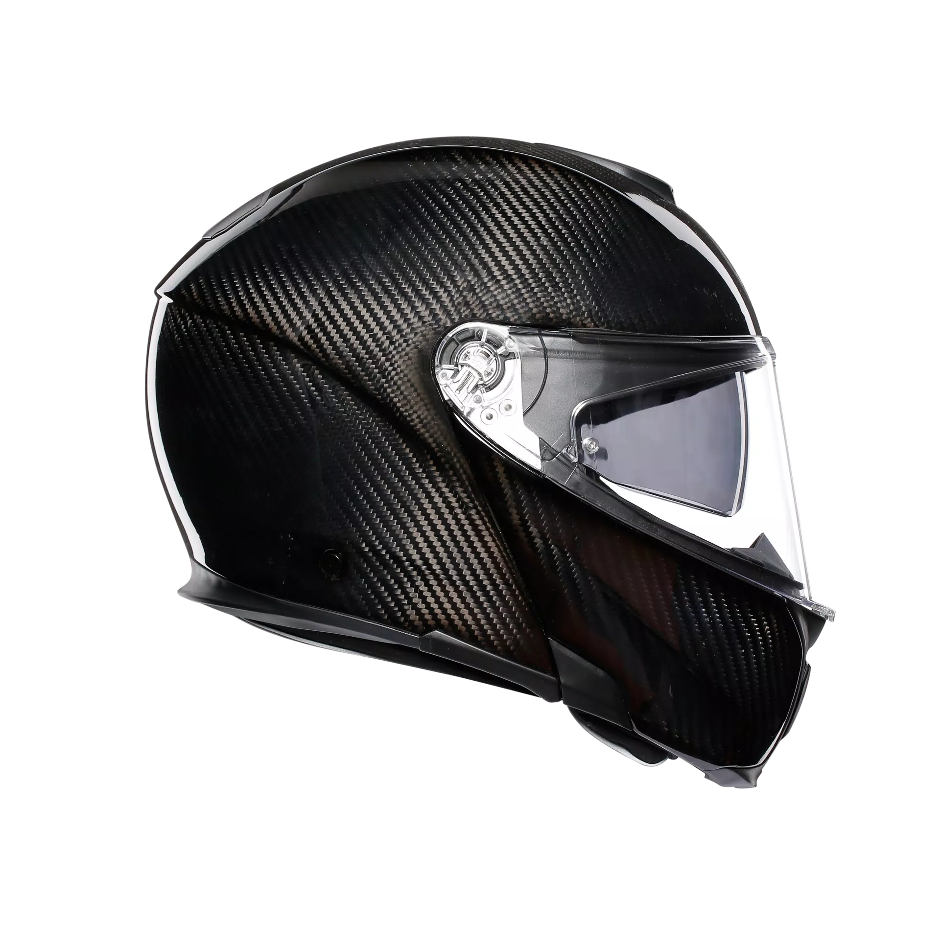 SPORTMODULAR GLOSSY CARBON - MOTORBIKE FLIP UP HELMET E2205