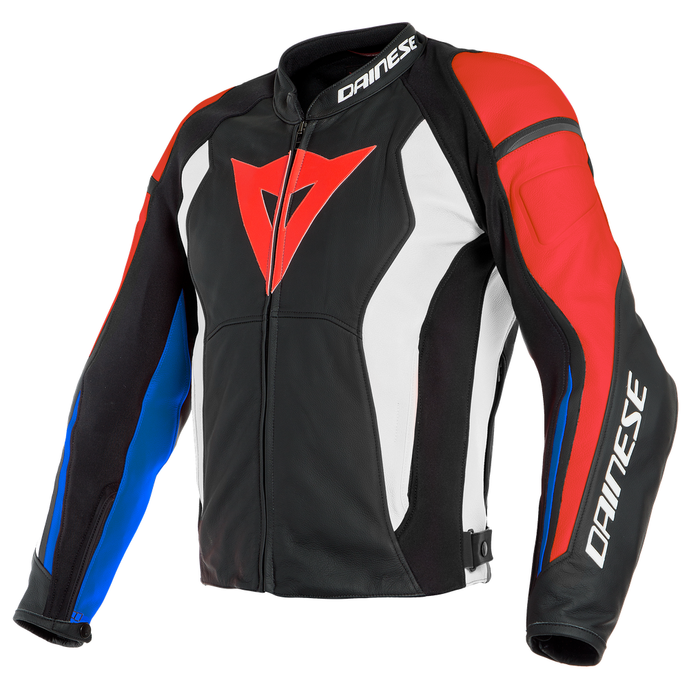 nexus-leather-jacket-black-lava-red-white-blue image number 0