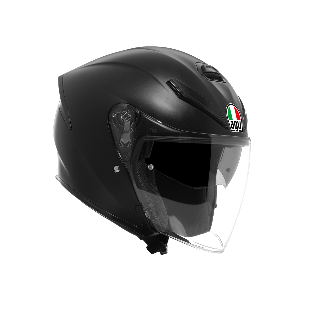 k5-jet-evo-mono-matt-black-motorbike-open-face-helmet-e2206 image number 0