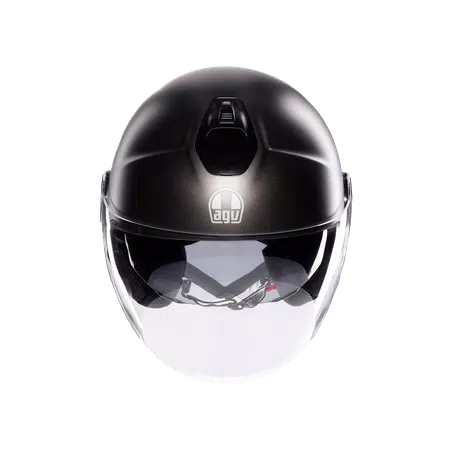 ETERES MONO MATT ASFALTO GREY - MOTORBIKE OPEN FACE HELMET E2206 -  - 2