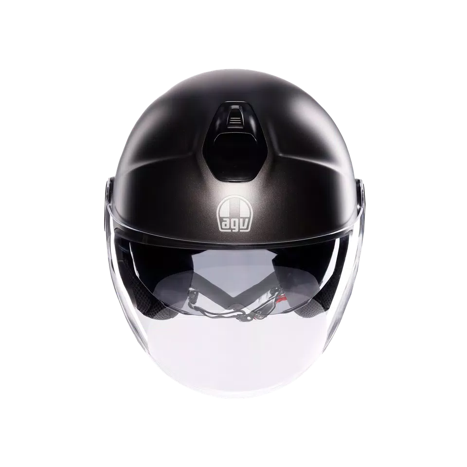 ETERES MONO MATT ASFALTO GREY - MOTORBIKE OPEN FACE HELMET E2206 -  - 2