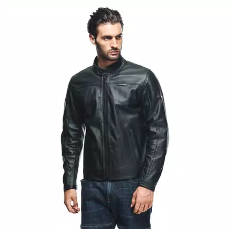 MIKE 3 - MEN'S MOTORCYCLE LEATHER JACKET - BLACK - 5