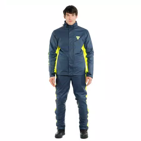 STORM 2 - UNISEX MOTORFIETS REGENJACK - BLACK-IRIS/FLUO-YELLOW - 3
