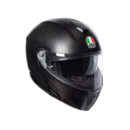 SPORTMODULAR MATT CARBON - MOTORBIKE FLIP UP HELMET E2205 -  - 1