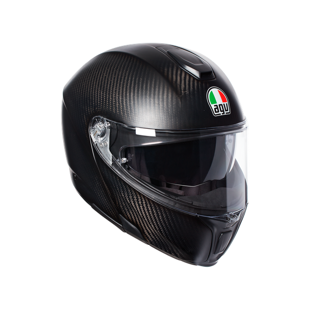 sportmodular-matt-carbon-motorbike-flip-up-helmet-e2205 image number 0