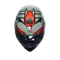 K3 DECEPT MATT BLACK/GREEN/RED - MOTORBIKE FULL FACE HELMET E2206