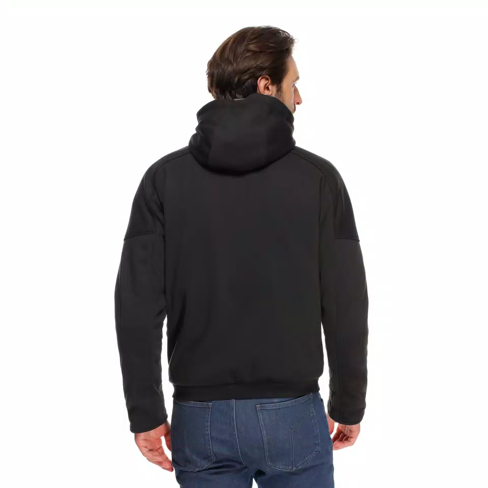 BOVISA - MOTORCYCLE HOODIE FULL-ZIP - BLACK/WHITE - 6