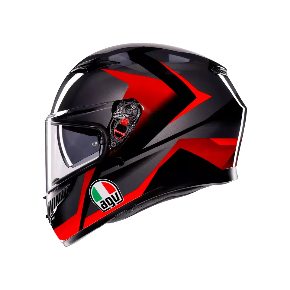 K3 STRIGA BLACK/GREY/RED - CASQUE MOTO INTÉGRAL E2206 -  - 4