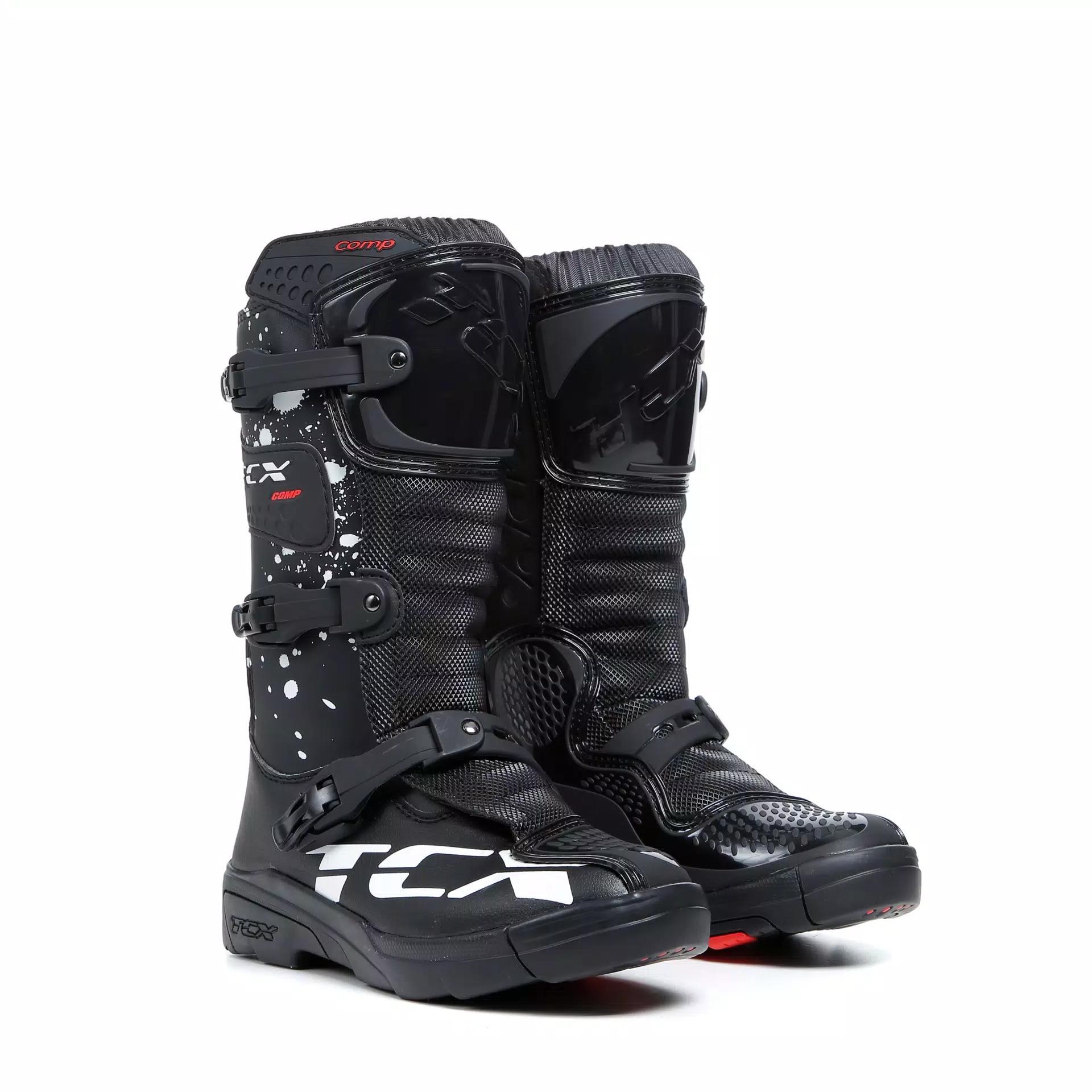 COMP KID BOTTES MOTO OFFROAD ENFANT - NOIR/NOIR/BLANC
