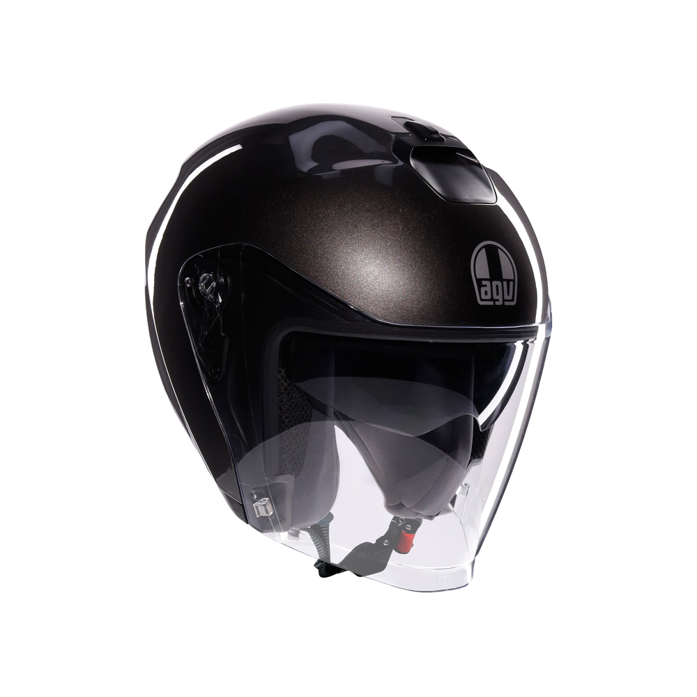 irides-mono-asfalto-grey-motorbike-open-face-helmet-e2206 image number 0