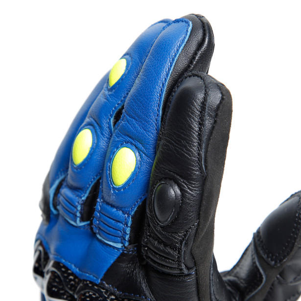 carbon-4-guanti-moto-corti-in-pelle-uomo-racing-blue-black-fluo-yellow image number 10