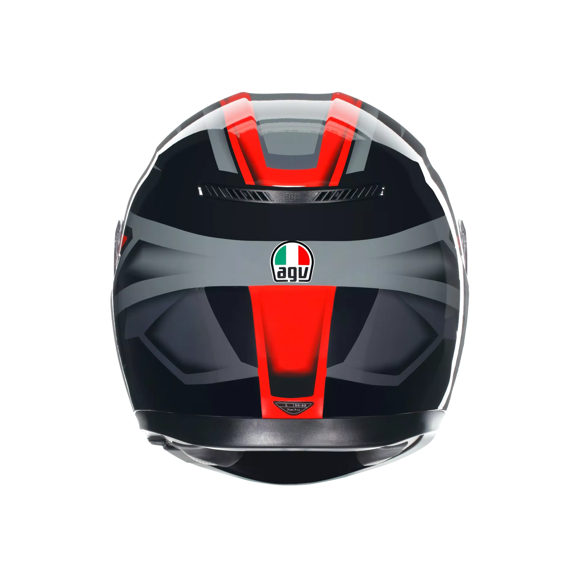 K3 COMPOUND BLACK/RED - MOTORBIKE FULL FACE HELMET E2206
